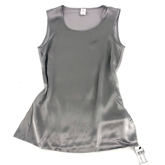 Tops - Intimissimi Silk Silver Gray Tank Top Small NWT